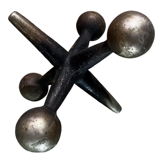 1960s Rustic Gold Jack Bookend George Nelson Design Line Calif For Sale