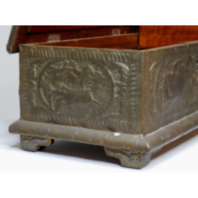 Late 19th Century Copper Covered Cherrywood Box For Sale In Nashville - Image 6 of 8