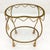 Italian Gold Gilt Steel Rope Style Kidney Shape Glass top Side Lamp Table Mint For Sale - Image 10 of 17