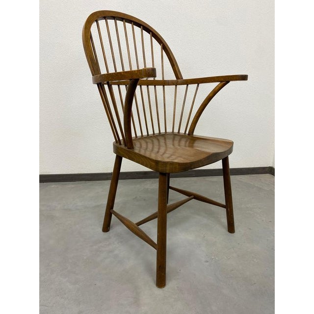 Brown B952F Windsor Chair attributed to Adolf Loos for Thonet, 1890s For Sale - Image 8 of 11