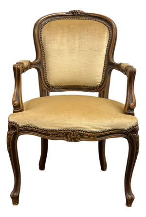 Late 20th Century Louis XV Fauteuil Carved Chair