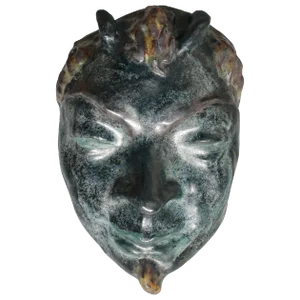 Francois Emile Decorchemont Pate De Verre Mask of Pan