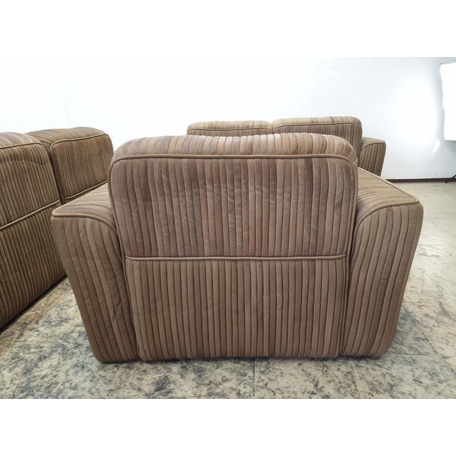 3-Seater Sofa, 2-Seater Sofa, Lounge Chair and Pouf in Leather by Ernst Lüthy for de Sede, Set of 4 For Sale - Image 9 of 18