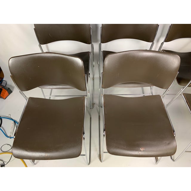 Brown Mid-Century Modern David Rowland Stacking Chair For Sale - Image 8 of 13