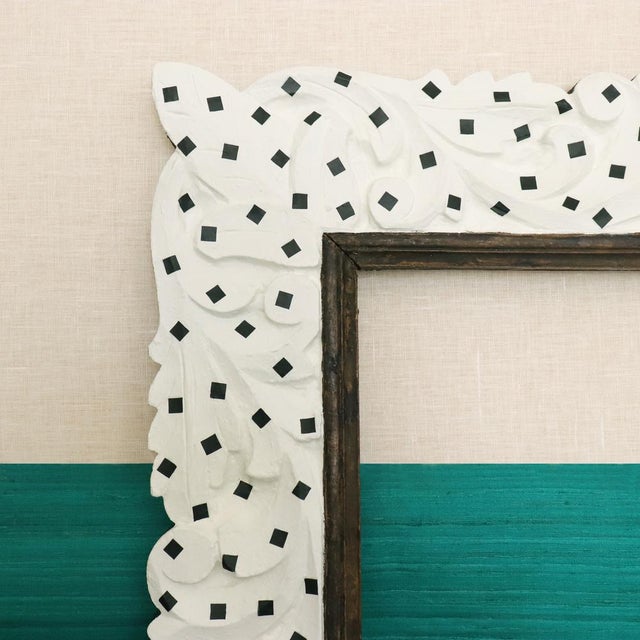 Framed Confetti Restyled Carved Wood Frame by Habitat Improver For Sale - Image 3 of 6