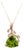 5cts Arizona Peridot Pendant W Natural Diamond Accents in 14k Solid Gold Tr 12mm For Sale
