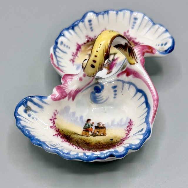 Antique French Porcelain Double Salt Cellar Dish by Charles Field Haviland for Gérard, Dufraisseix & Morel, 1890s For Sale - Image 17 of 17