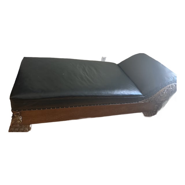 Late 19th Century Lion Head Chaise For Sale