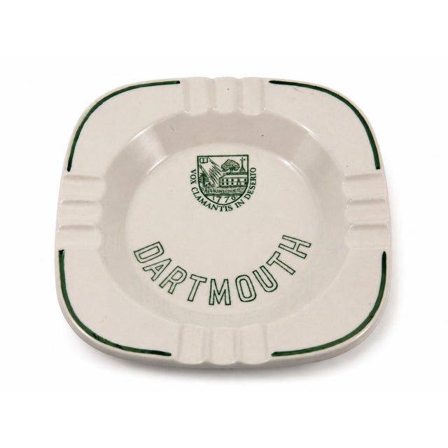 Ivory Vintage Dartmouth College Ceramic Ashtray Catchall Dish For Sale - Image 8 of 10