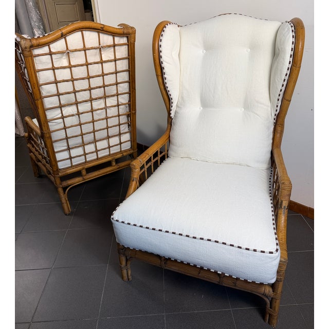 Vintage Bamboo Armchairs, 1990, Set of 2 For Sale - Image 11 of 15