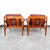 France & Son 1960s Mid Century Danish Modern Lounge Chairs Set Grete Jalk France Sons Purple Teak For Sale - Image 4 of 12