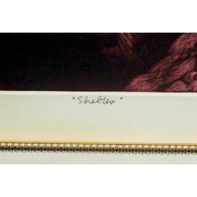 1980s g.h Rothe "Shelter" Artwork Tree Framed Hand Signed Limited Edition Paper For Sale - Image 5 of 7