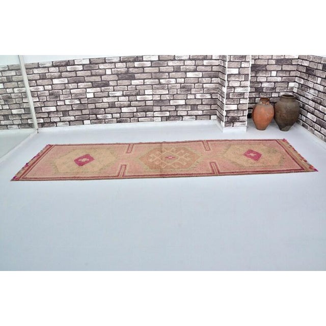 Tribal Tribal Floral Handknotted Runner For Sale - Image 3 of 10