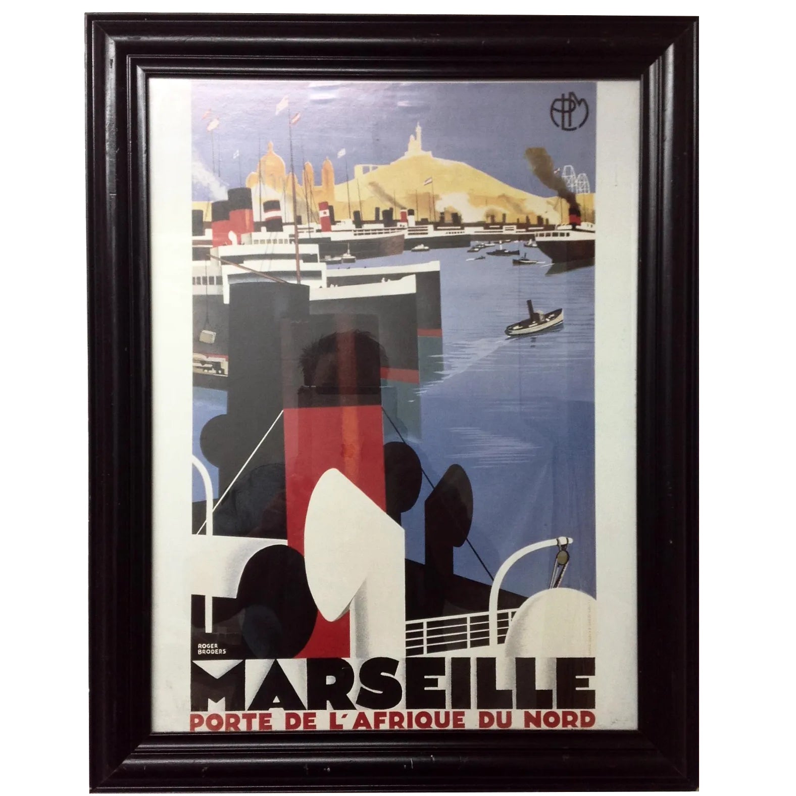 Art Deco Marseille Porte De l'Afrique Du Nord Framed Poster | Chairish