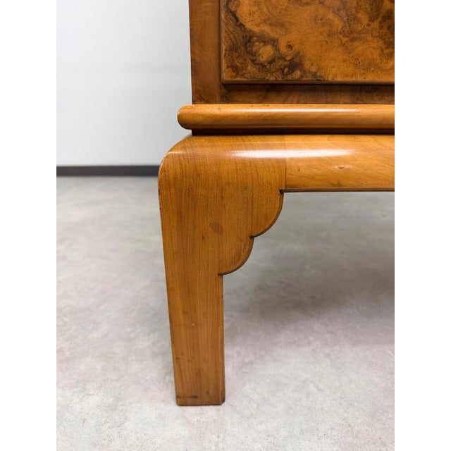 Art Deco Walnut Burl Secretary Desk from Adolf Gustav Schneck, 1924 For Sale - Image 3 of 18