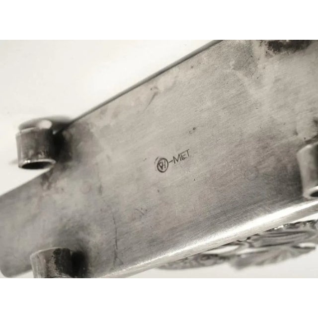 Silver Postmodern Napkin Holder by Hefra, Poland, 1960s For Sale - Image 8 of 9