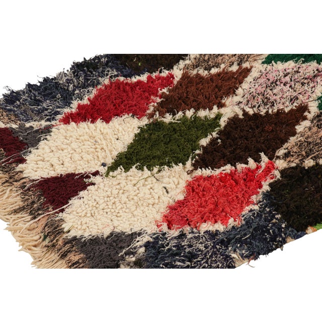 Vintage Moroccan Runner Rug With Multicolor Diamond Patterns, From Rug & Kilim For Sale In New York - Image 6 of 7