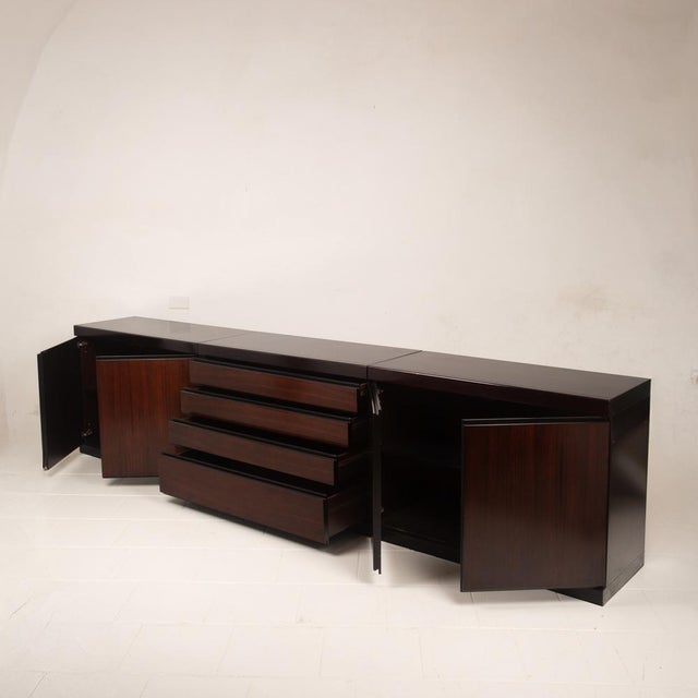 Mid-Century African Rosewood S11 Modular Sideboard by Angelo Mangiarotti, Italy, 1960s For Sale - Image 9 of 18