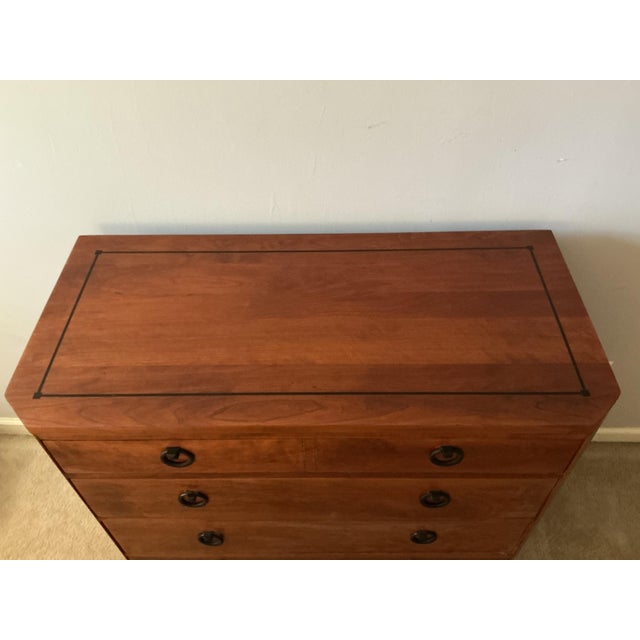 Contemporary Stickley 21st Century Collection Cherry Inlay Four Drawer Dresser For Sale - Image 3 of 7
