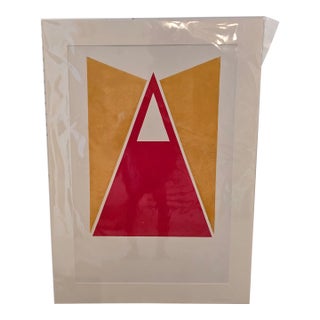 Vintage Mid Century Lyman Kipp Style Abstract Print For Sale