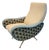 Lady Lounge Chairs in Fabric and Metal, Set of 2 For Sale