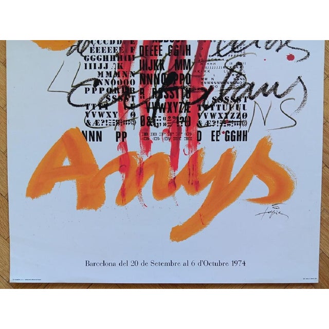 Original Exhibition Poster for Occasio Book Fair after Antoni Tapies, 1974 For Sale - Image 4 of 10