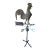 Copper Rooster Weathervane With Directionals (N, E, S, W) and Crown Roof Mount For Sale