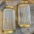 Exquisite Pair of Sciolari-Style Mid-Century Modern Brass and Glass Italian Wall Sconces A stunning pair of Italian Mid-...