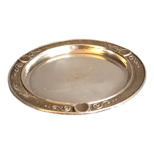 Antique Bezalel Jerusalem Sterling Silver Kiddush Cup Saucer Plate Judaica 925