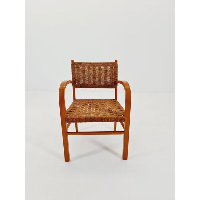 Vintage Bauhaus Papercord Armchair by Ehrich Dieckmann, 1930s For Sale - Image 4 of 18