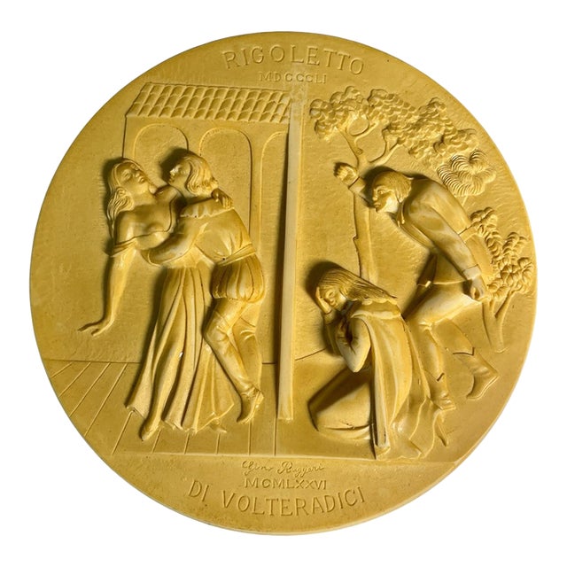 Rigoletto Alabaster La Scala Ruggeri Opera Plate For Sale