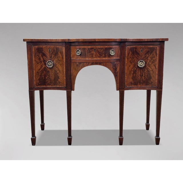 Antique George III Mahogany Sheraton Sideboard, 1790 For Sale - Image 6 of 9