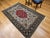 Textile Vintage Qum Area Rug, Hand-Knotted Wool & Silk, Floral Medallion Pattern, 5x7, Ivory & Red For Sale - Image 7 of 18