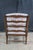 Late 20th Century 2 French Country Walnut Plaid Fauteuil Nailhead Ladderback Club Lounge Armchairs For Sale - Image 9 of 12
