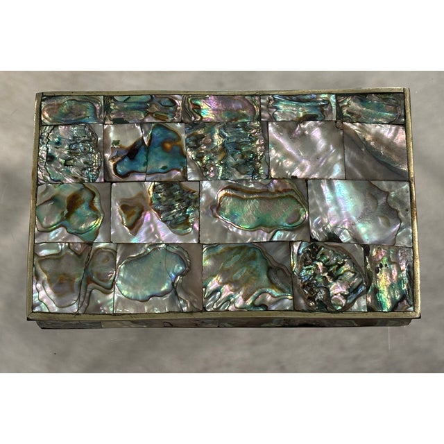 Mid-Century Mexican Abalone Decorative Box For Sale - Image 10 of 18