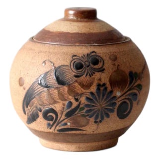 Mid-Century Mexican Tonala Style Pottery Jar For Sale
