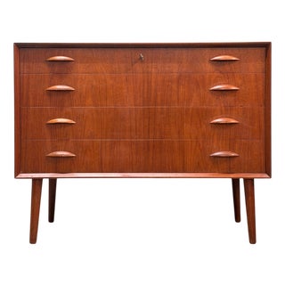 Vintage Danish Teak Chest of Drawers by Johannes Sorth, 1960s For Sale