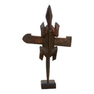 Large Carved Dogon Crocodile Door Guardian