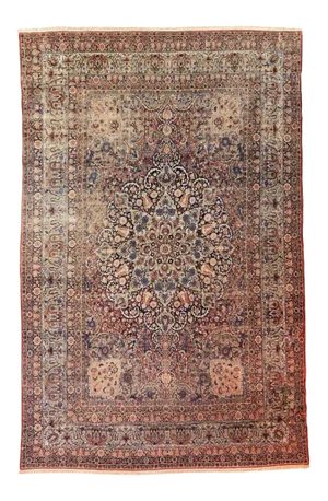 1900s Antique Persian Kerman Lavar Rug- 12′ × 17′10″