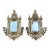 Antique French Renaissance Revival Cast Brass Girandole Sconce Mirrors - A Pair For Sale