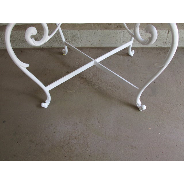 Vintage 1960s Painted Aluminum Side Table in the Style of Jean-Charles Moreux For Sale In New York - Image 6 of 9
