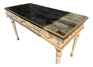 Vintage Venetian-Style Crème Peinte and Polychrome Console Table