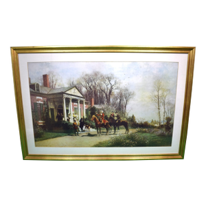 Mid 20th Century The Departing Guests Reproduction Print