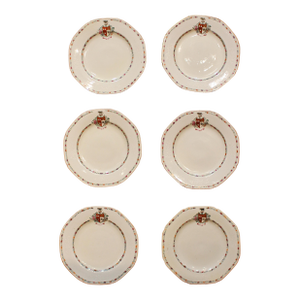C. 1770 Ch'ien Lung Period Chinese Export Porcelain Set of 6 Plates