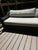 Restoration Hardware Rh Provence Outdoor Sofa, 112” Luxe Depth, Terra Wicker, Perennials Sand For Sale - Image 4 of 5