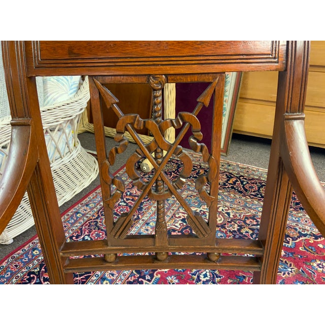 Pair of Late 20th Century Regenecy Style Arm Chairs For Sale In New York - Image 6 of 12