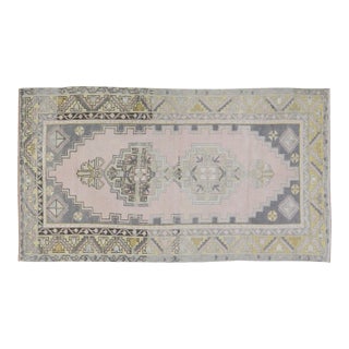 Vintage Turkish Anatolian Hand Knotted Wool Rug, 4x7'2 For Sale