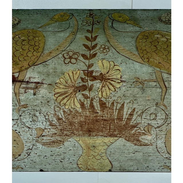 American Folk Art Blue Painted Storage Chest Circa 1820 For Sale - Image 11 of 18
