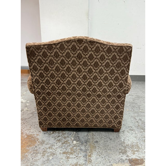 Early 21st Century Custom Design Cut Mohair + Suede Lounge Chair + Nailhead Trim For Sale - Image 5 of 12