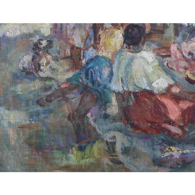 1970s Soviet Era Oil Painting: Ukrainian Family Holiday, 1970s 54-70 For Sale - Image 5 of 6